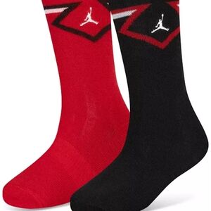 YOUTH SIZES Jordan Athletic Red and Black Crew Socks